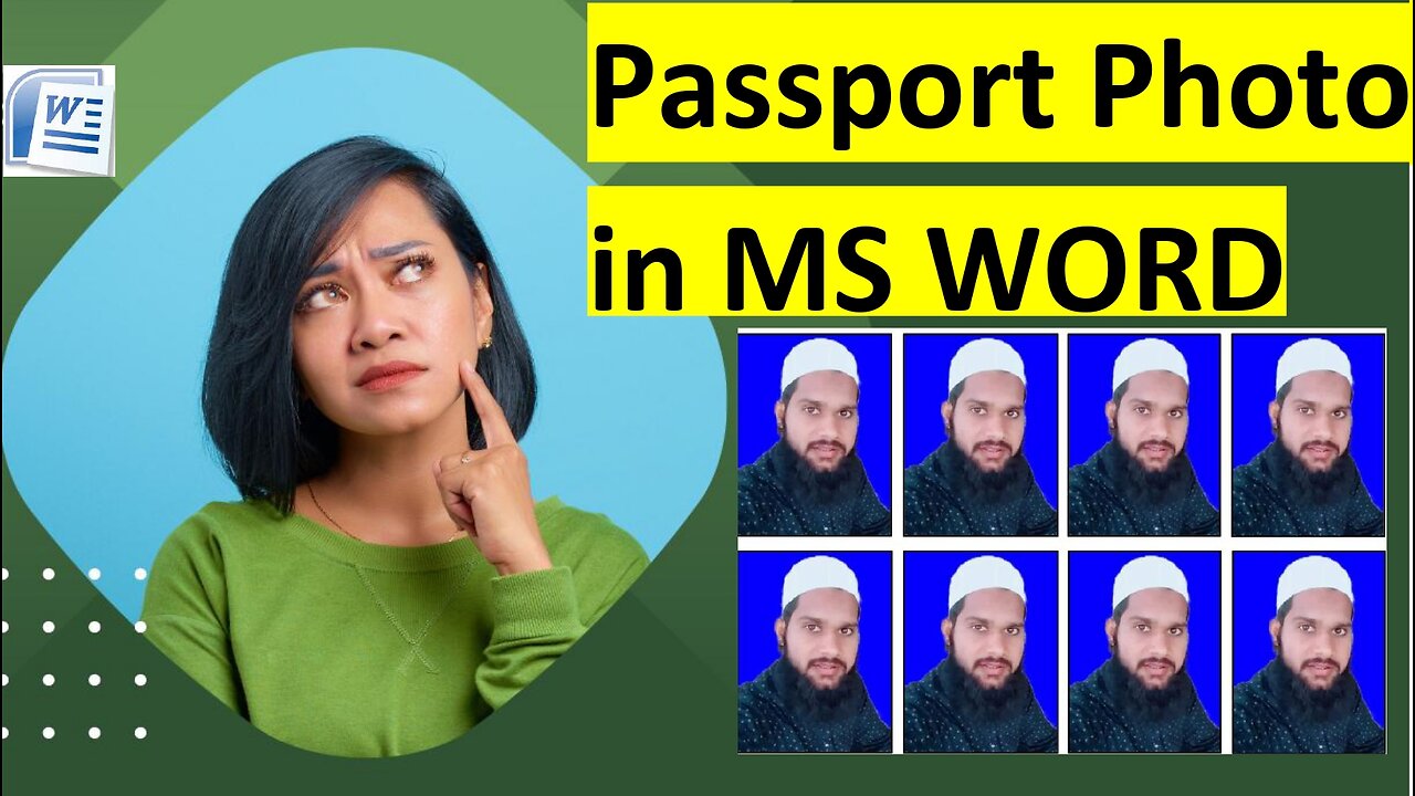 How to make passport size photo in ms word ||4*6 paper print passport size image || photo crop ms |