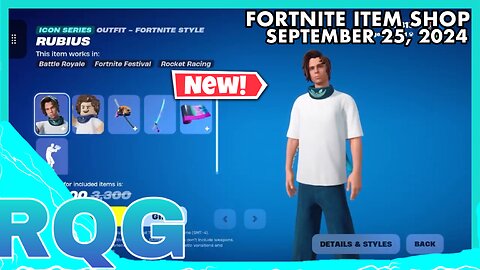 “NEW” RUBIUS ICON BUNDLE IS HERE!!! FORTNITE ITEM SHOP (September 25, 2024)