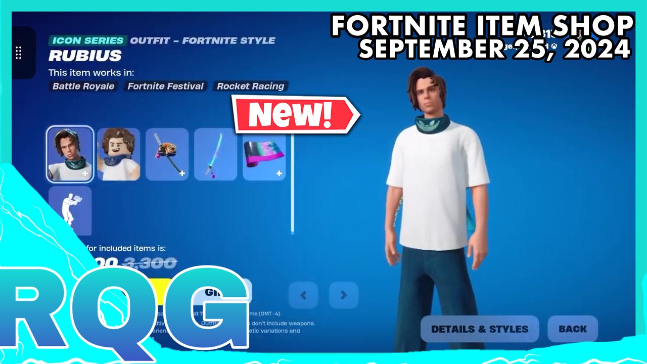 “NEW” RUBIUS ICON BUNDLE IS HERE!!! FORTNITE ITEM SHOP (September 25, 2024)