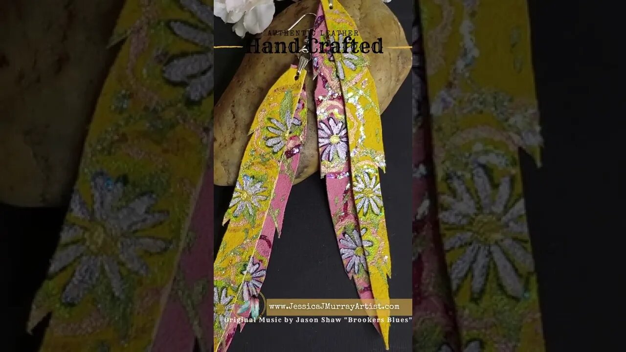 PICK’N UP GOOD VIBES, 6 inch, leather feather earrings
