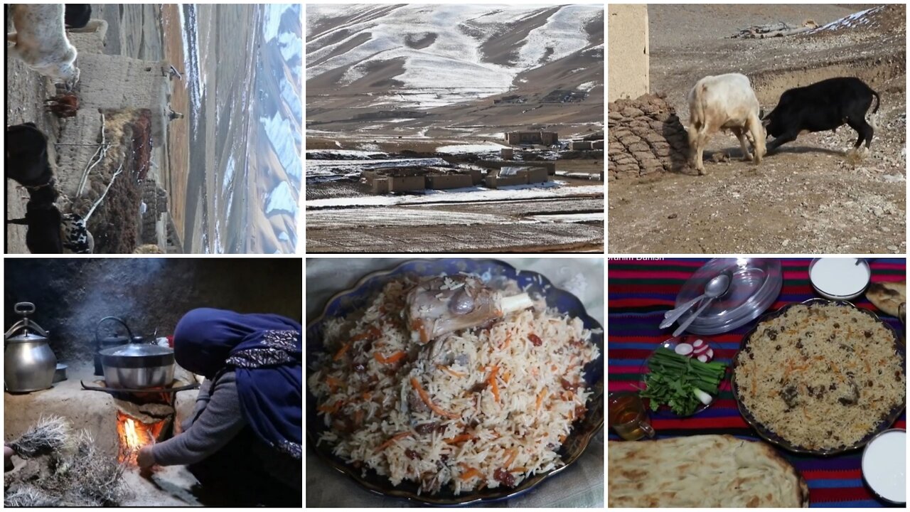 Cooking Qabuli in the Village |Daily Routine Village life Afghanistan | Rural Life in Bamyan