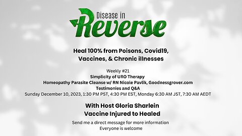 Part 5- Homeopathy & Parasite Cleanse w/ RN Nicole Pavlik on Disease in Reverse Weekly #21