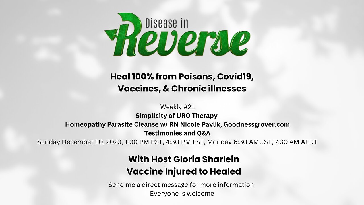 Part 5- Homeopathy & Parasite Cleanse w/ RN Nicole Pavlik on Disease in Reverse Weekly #21