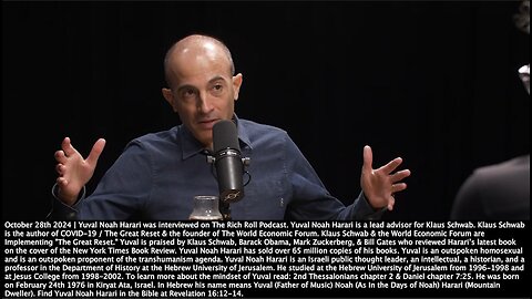 Yuval Noah Harari | "It's Not Authoritarian In the Sense That There Is a Single Human Being That Is Pulling All the Levers. No, It's the AIs. The Bank Has This AI That Decides Who Is Qualified to Get a Loan." - 10/28/2024