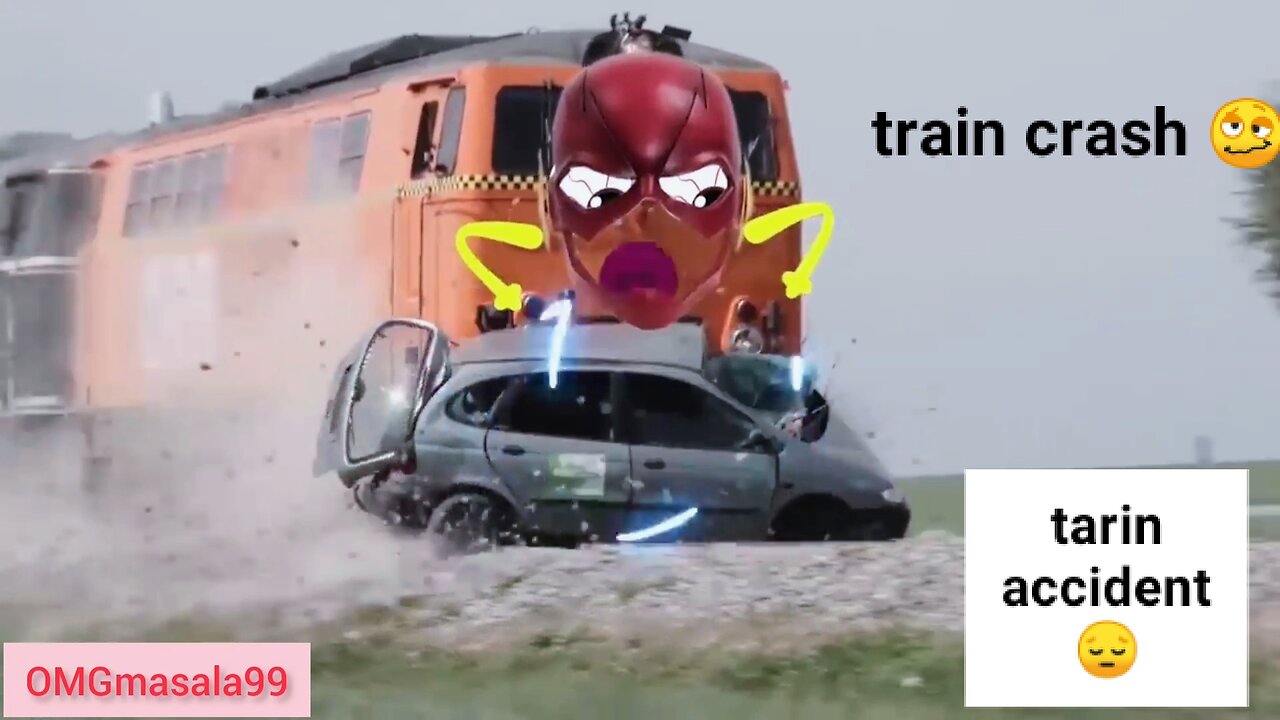 Train crash l Monster 💀 train 🚂 crush l crash on railroad l train accident 😔 ll funny video 😭📸