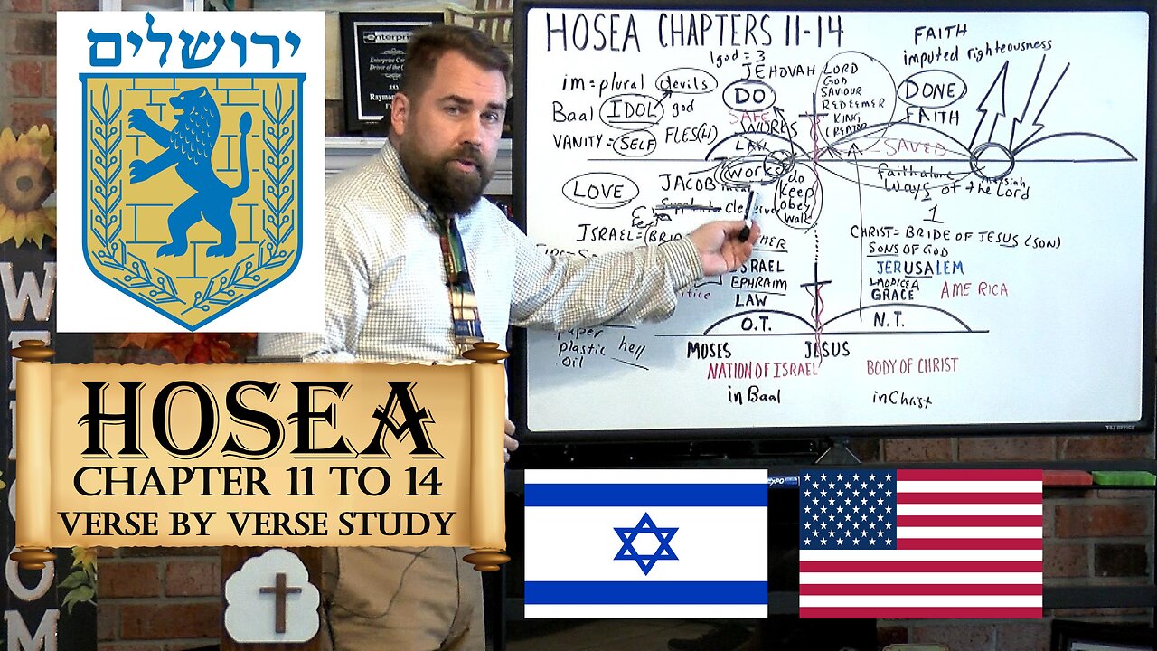 Hosea Chapters 11 through 14 Israel vs America and Works vs Faith Alone and The Trinity or Godhead