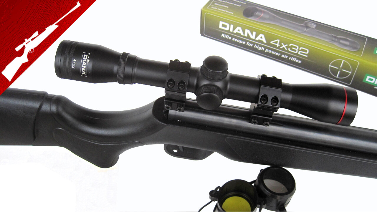 Airgun - Diana 4x32 scope - Unboxing - Mounting