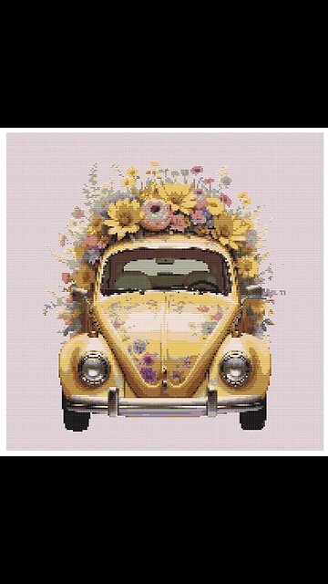 Floral Beetle Cross Stitch Pattern by Welovit | welovit.net | #welovit