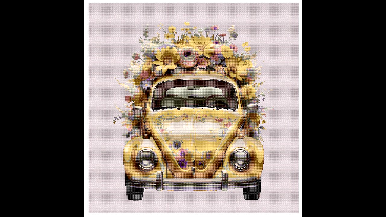 Floral Beetle Cross Stitch Pattern by Welovit | welovit.net | #welovit