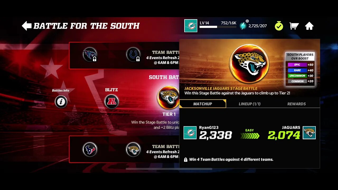 Battle For The South: AFC Blitz Gameplay - Madden NFL 22 Mobile Football