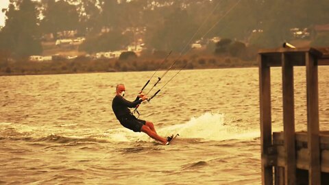 Kiting 14th January on Lake Mallacoota