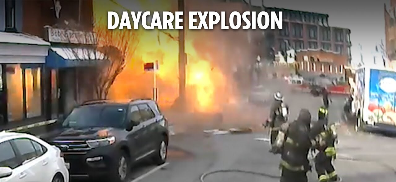 Moment daycare center EXPLODES just minutes after evacuation