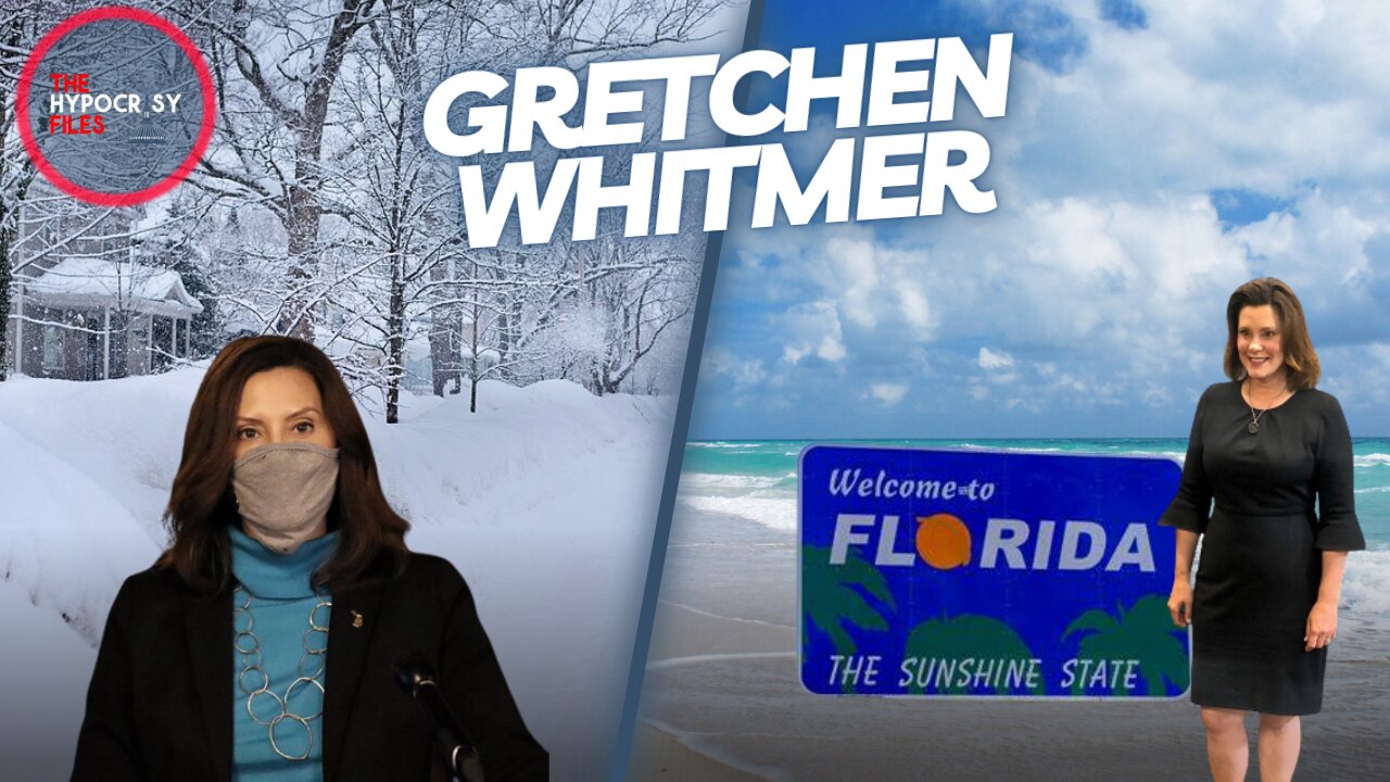 Michigan Governor Gretchen Whitmer-Stay Home, I'll Go To Florida