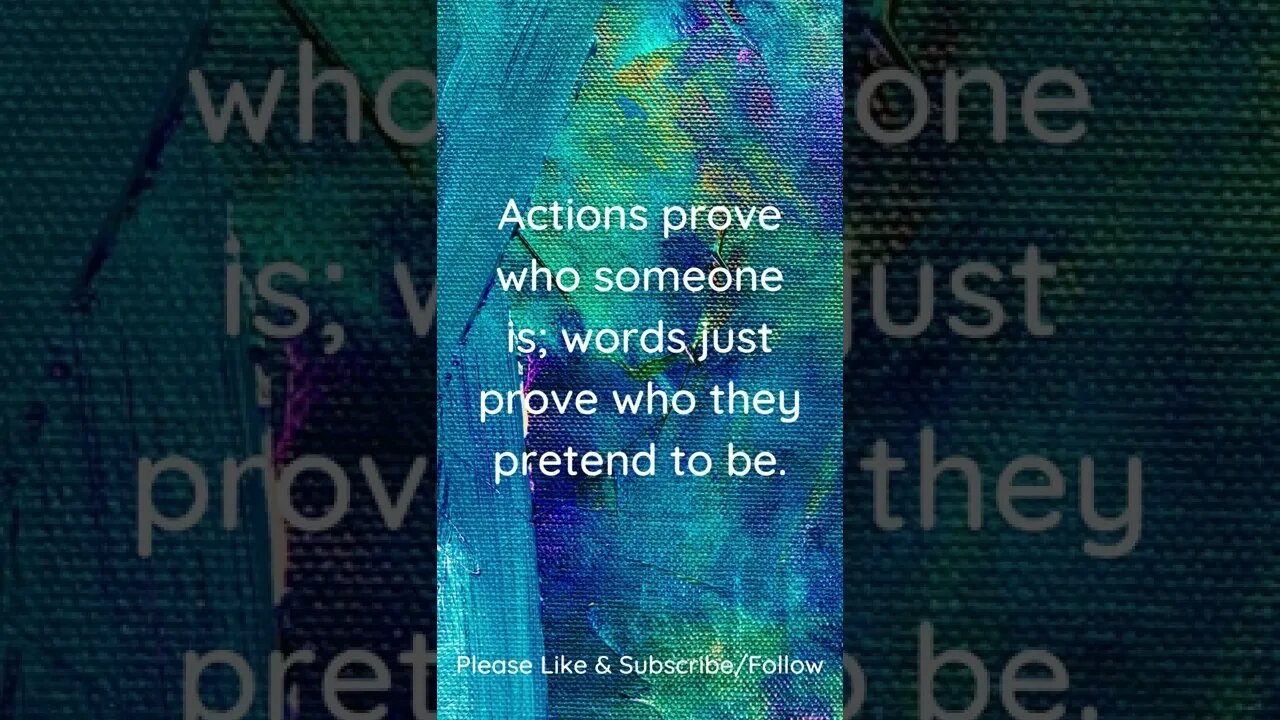 Actions v Words