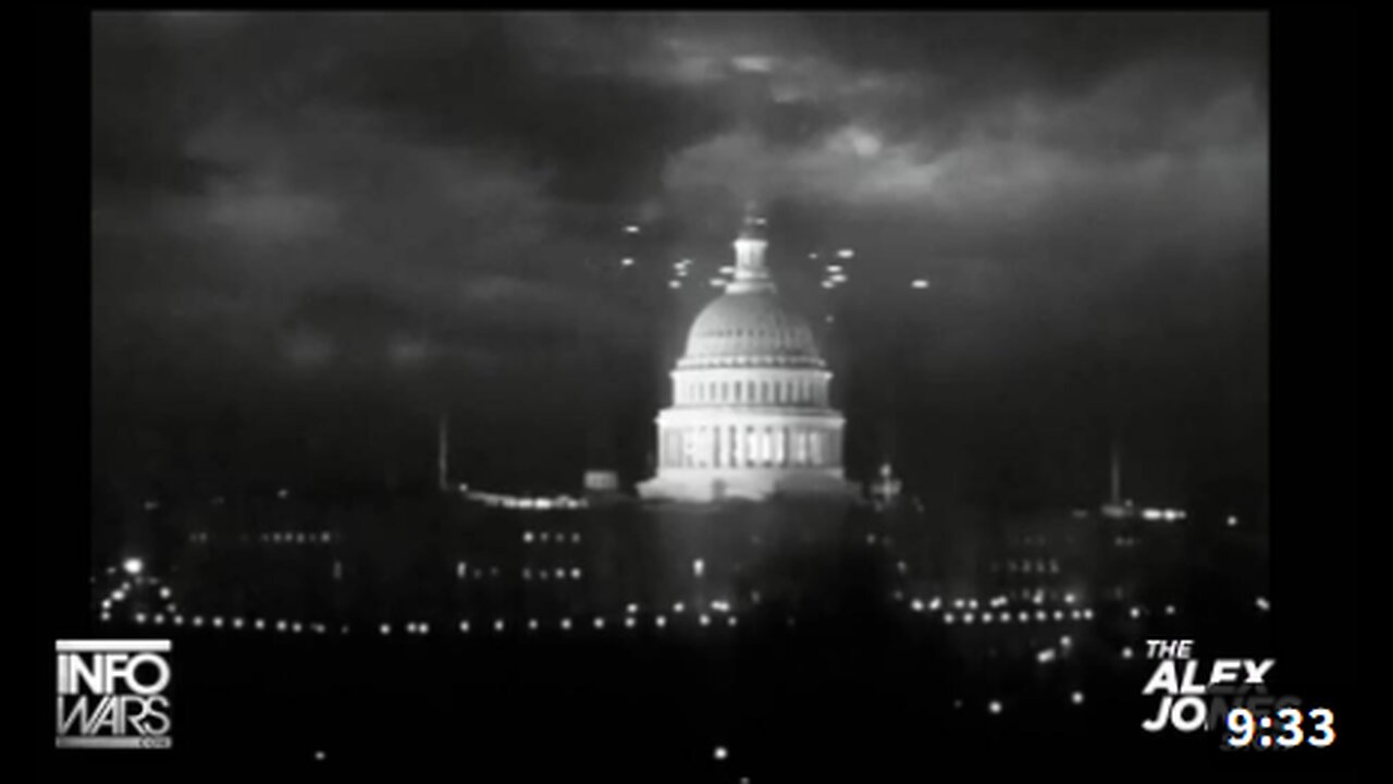 HISTORIC FOOTAGE: Watch UFOs Swarm The US Capitol In 1953 Alex Jones Show 12/13/2024