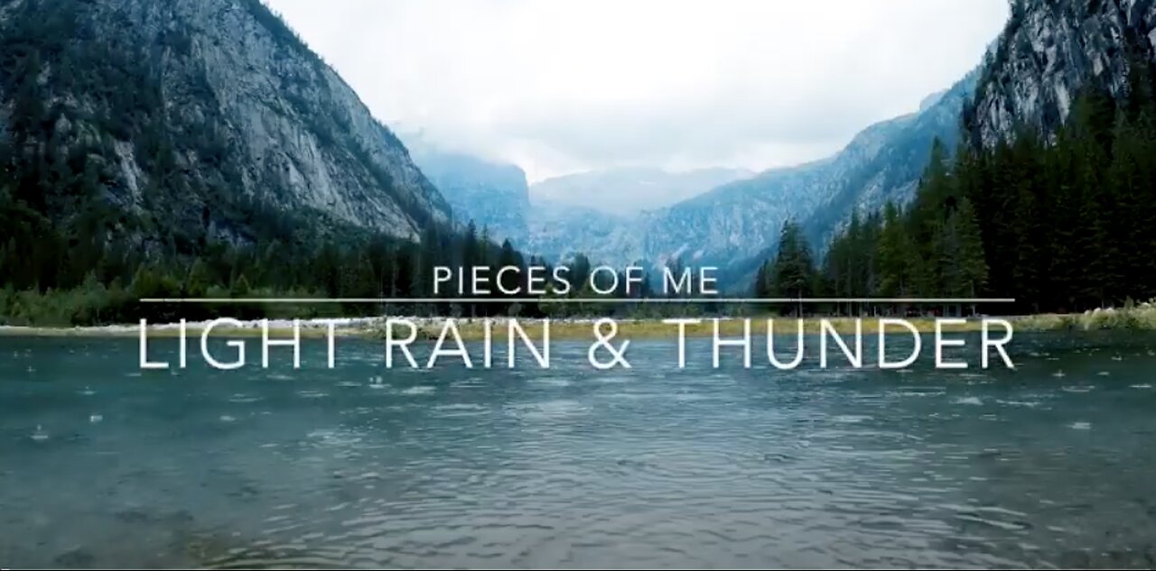 Light Rain & Thunder | 2 HOURS Sounds of Light Rain & Distant Thunder