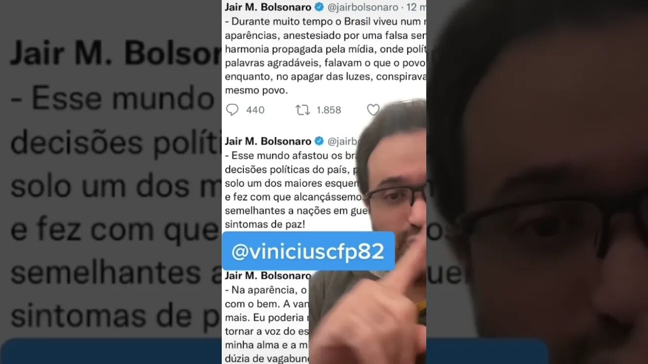 Bolsonaro dá duro recado aos indecisos. O SISTEMA é bruto, hipocrita e só pensa no poder. P1