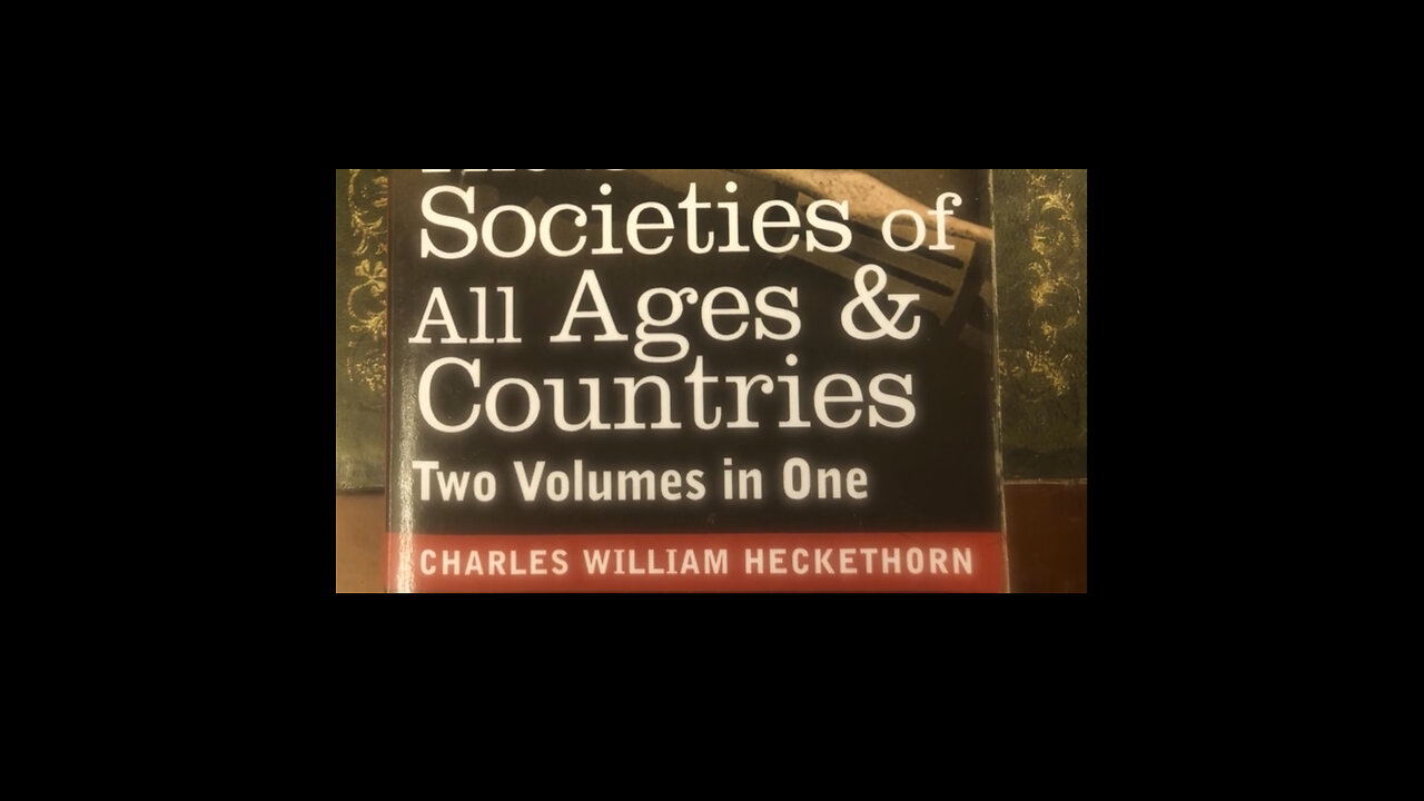 Societies of All Ages & Countries CHARLES WILLIAM HECKETHORN