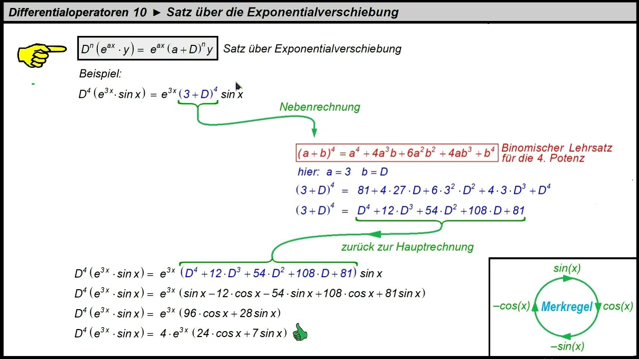 Differentialoperatoren 10 ► Theorem der Exponentialverschiebung (Beweis im nächsten Video)