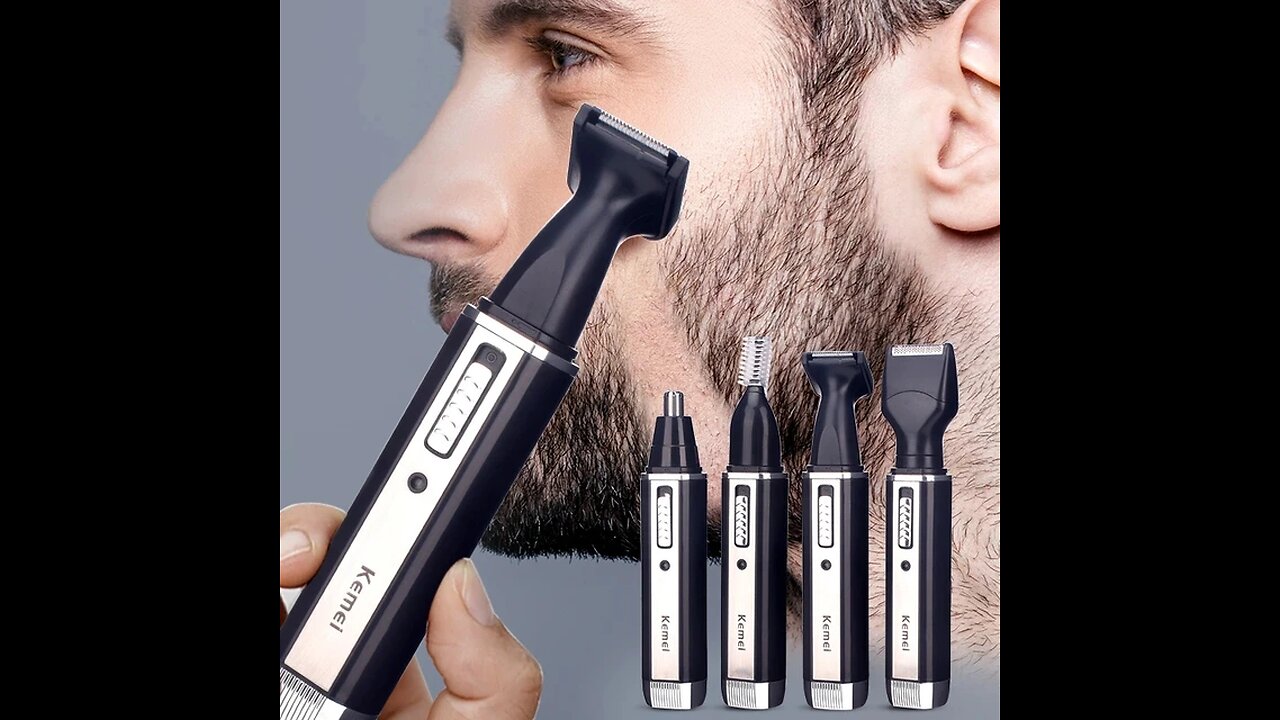 4 in 1 Rechargeable Men Electric Nose Ear Hair Trimmer Painless Women Trimming Sideburns Eyebrows