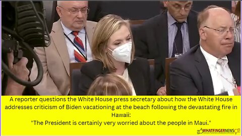 A reporter questions the White House press secretary about how the White House addresses