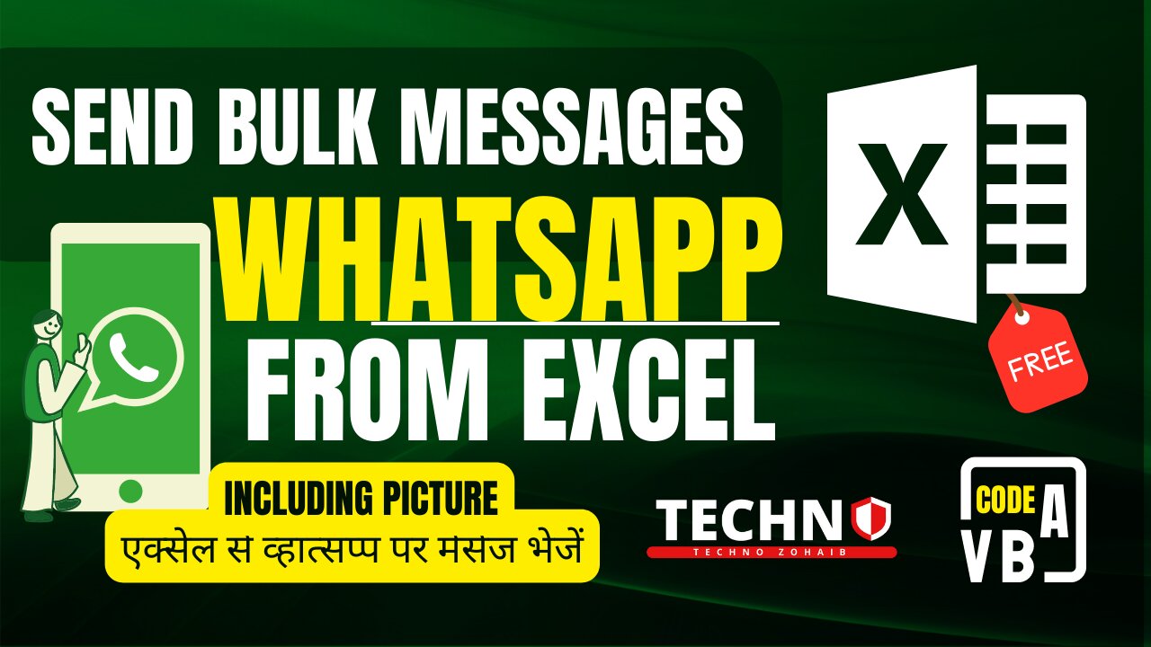 Fully Automated Bulk Whatsapp Message Sender Using Excel Sheet with Image