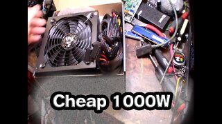Cheap 1000W Crypto Mining Power Supply On Amazon Apevia ATX JP1000 Jupiter 4x PCIe
