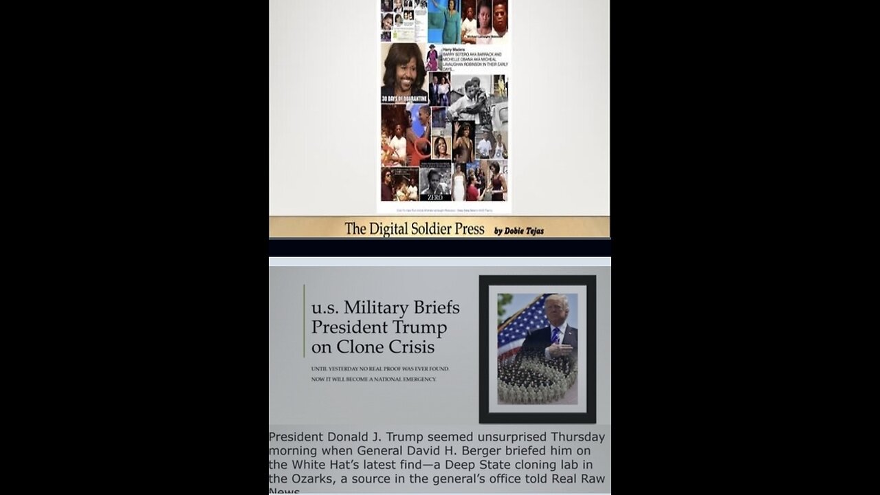 U.S. MILITARY BRIEFS OUR REAL PRESIDENT TRUMP QN CLONE CRISES