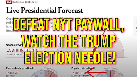 Defeat the NY Times Paywall To Watch Trump's Victory For Free.... Manipulate Their DOM.