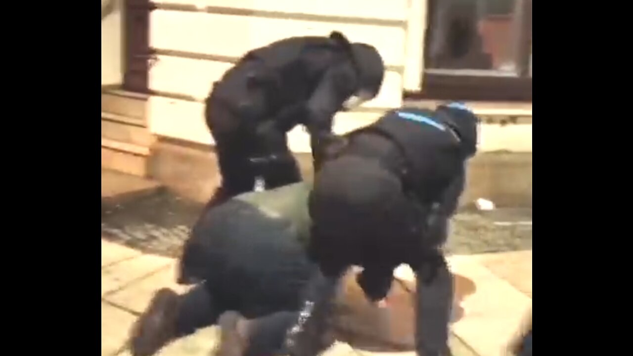Police brutality at Corona protest in Germany, 2020