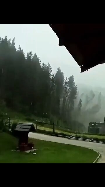Hurricane in the east of Cortina d'Ampezzo, Italy.