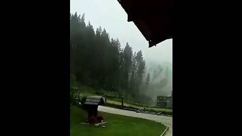 Hurricane in the east of Cortina d'Ampezzo, Italy.