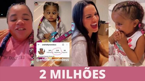 ANDRIELLY Comemora Com Sua Mãe JOYCE e AIANE FREITAS os seus 2 MILHÕES DE Seguidores