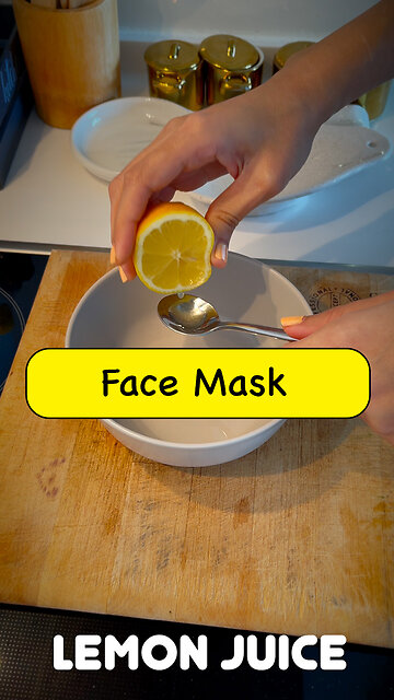 a face mask made with rosewater and lemon juice