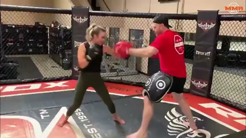 UFC Laura Sanko Putting in Some Work