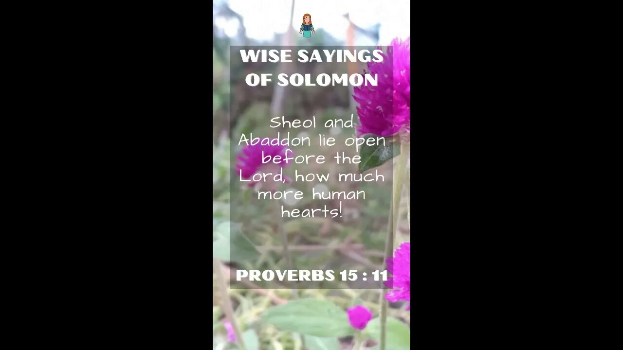 Proverbs 15:11 | NRSV Bible | Wise Sayings of Solomon