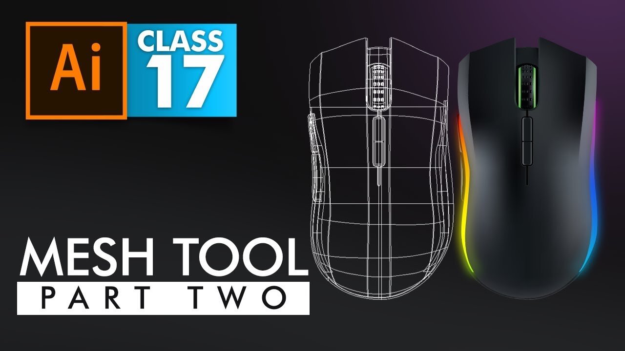 Adobe Illustrator - Mesh Tool Part 2 (Tracing with Mesh) - Class 17 - Urdu / Hindi