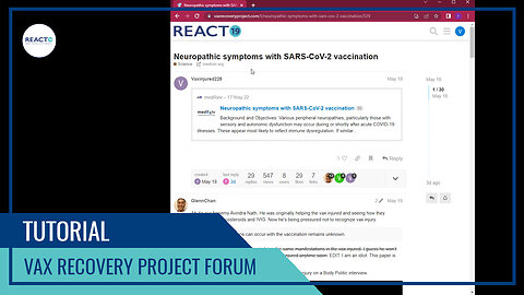 How to use the Vax Recovery Project Forum