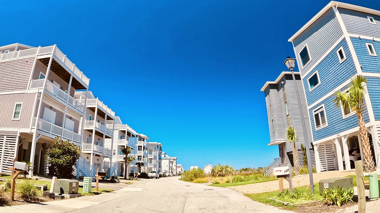 Driving Around South Topsail Beach, North Carolina