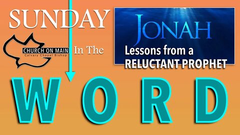 JONAH - Pt. 1 Jonah 1:1-3 Runaway Prophet