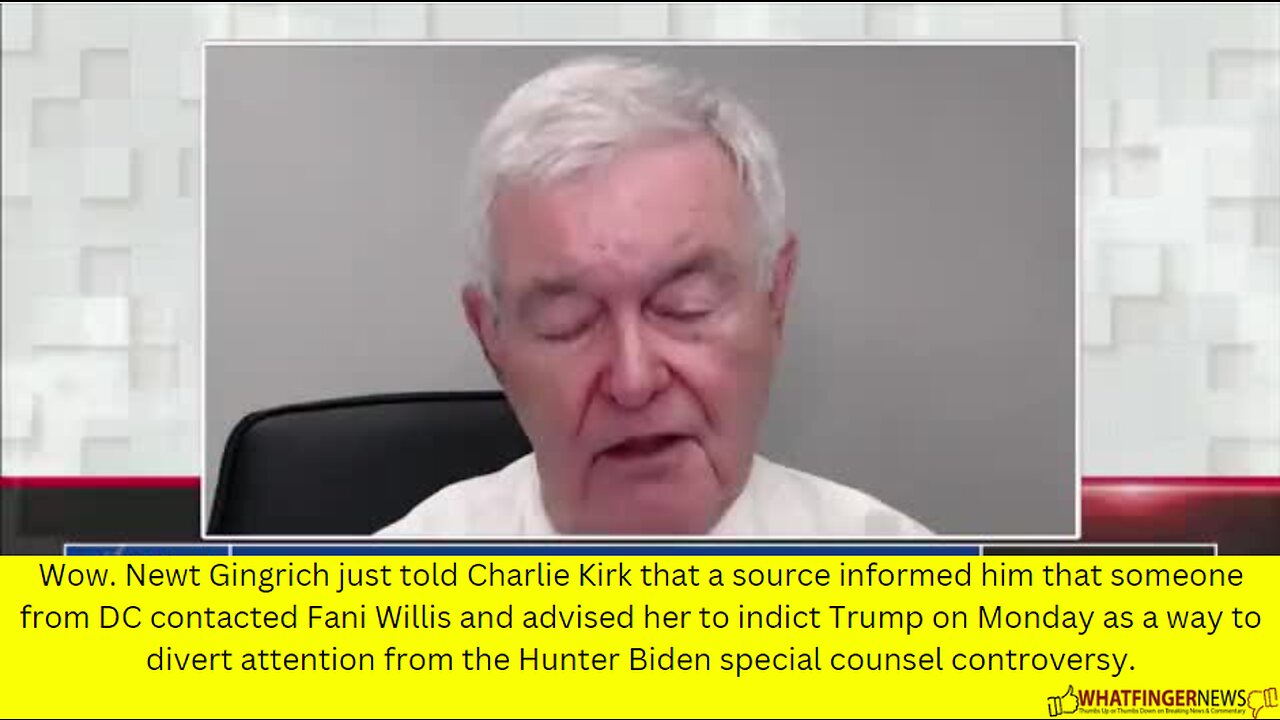 Wow. Newt Gingrich just told Charlie Kirk that a source informed him that someone