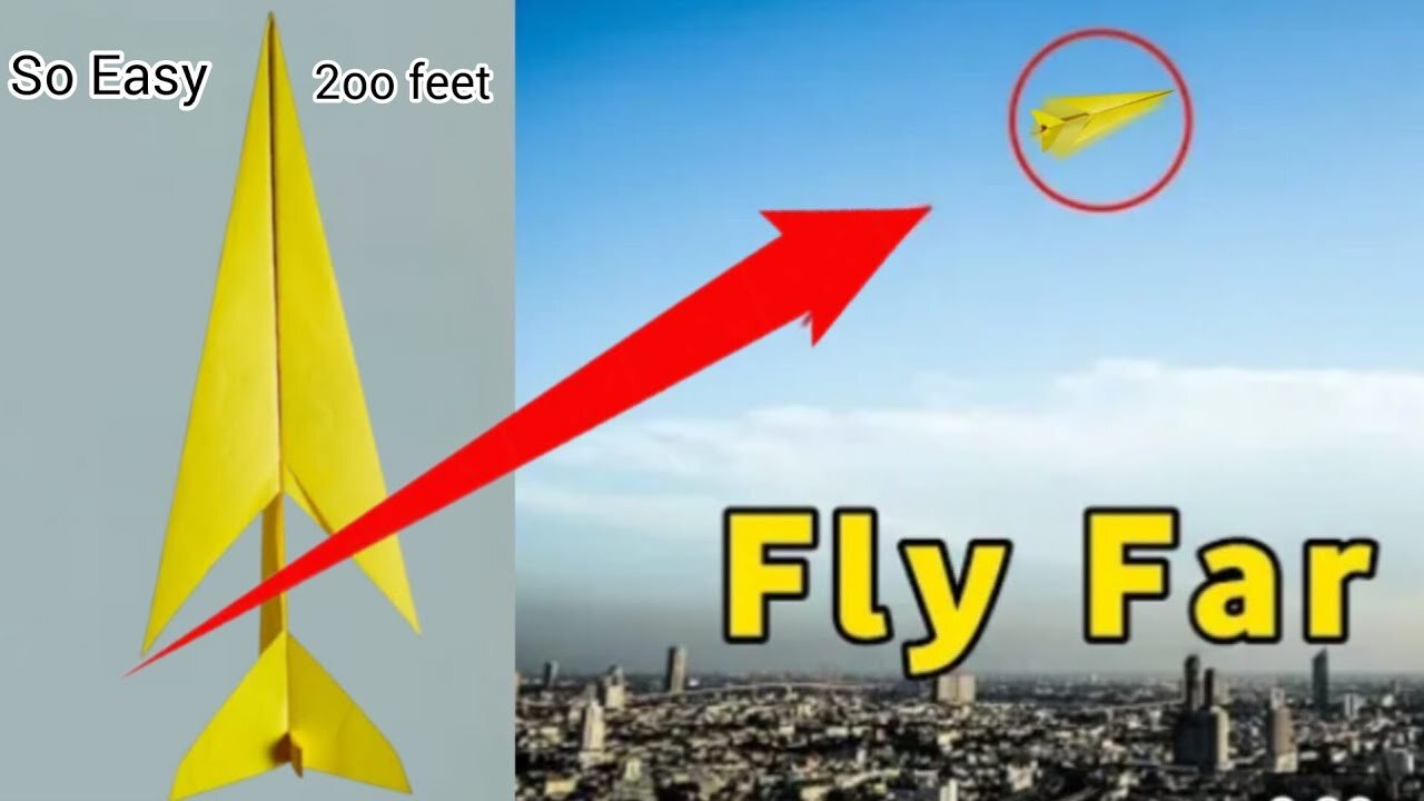 How To Make a The Best Paper Airplanes that Flies Far / Best paper airplane / Fly Long Time