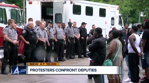 Protesters confront deputies after 19-year-old killed near the lakefront
