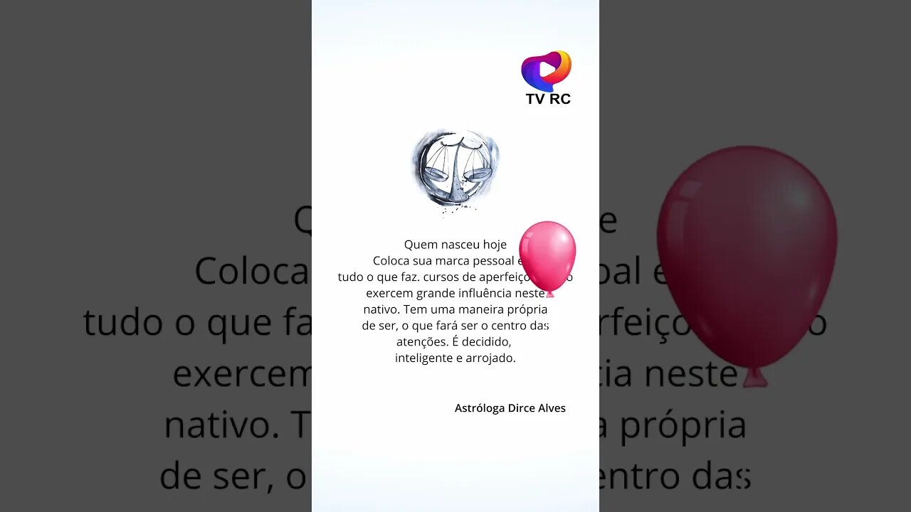 SIGNO DE LIBRA - QUEM FAZ ANIVERSÁRIO HOJE! 12/10/23 - #shorts