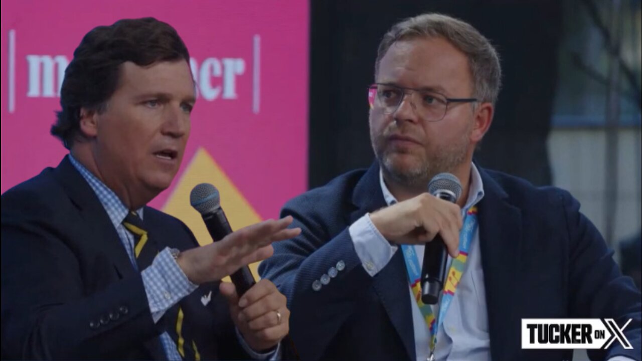 Tucker Does An Interview in Budapest After His Speech