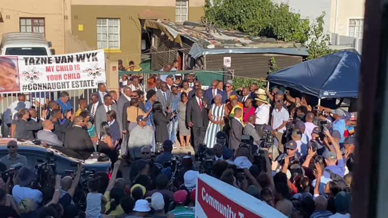 SOUTH AFRICA - Cape Town - President Cyril Ramaphosa visits the family of Tazne van Wyk(Video) (Car)