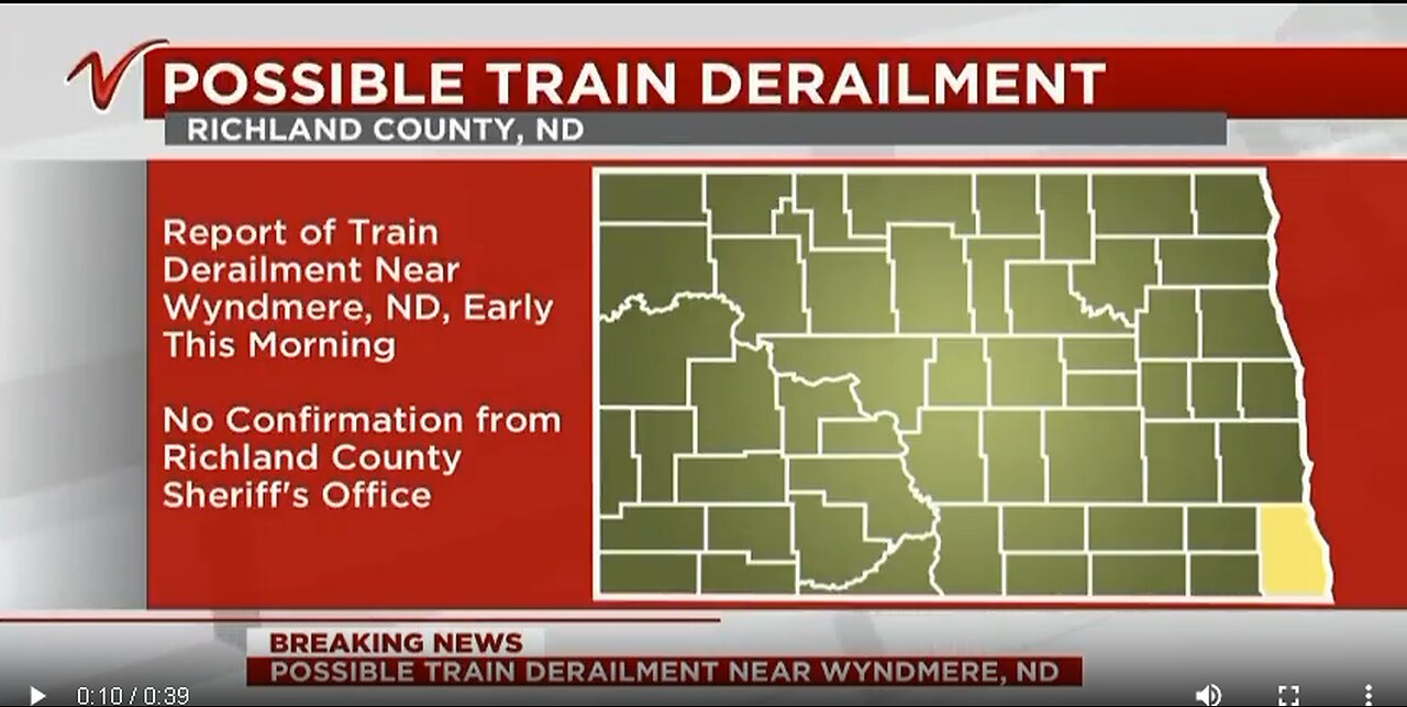 🇺🇸 In North Dakota in the United States, a train carrying hazardous materials derailed: