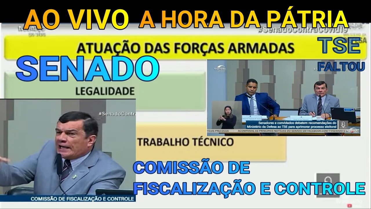 AO VIVO COMISSÃO DE FISCALIZAÇÃO E CONTROLE NO SENADO FACHIN NÃO FOI O TSE FALTOU.