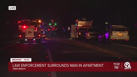 Apartment complex evacuated as man barricades himself with gun in Indian River County