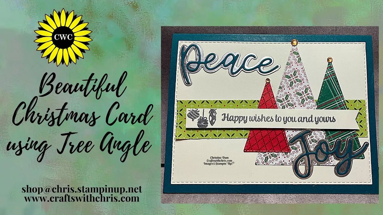 Stampin' Up! Tree Angle Christmas Card